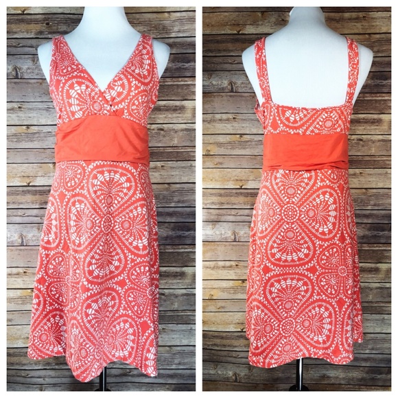 Patagonia Dresses & Skirts - Patagonia Coral Orange Floral Margot Dress